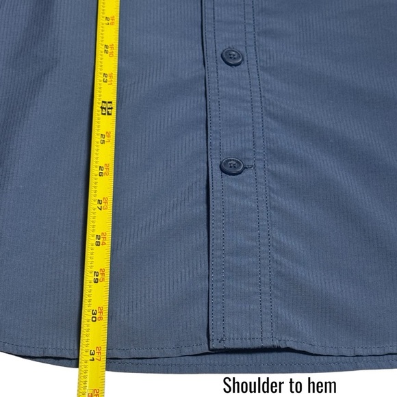 Duluth Trading Co. Blue Vented Fishing Outdoors Short Sleeve Utility Shirt M - Picture 10 of 10